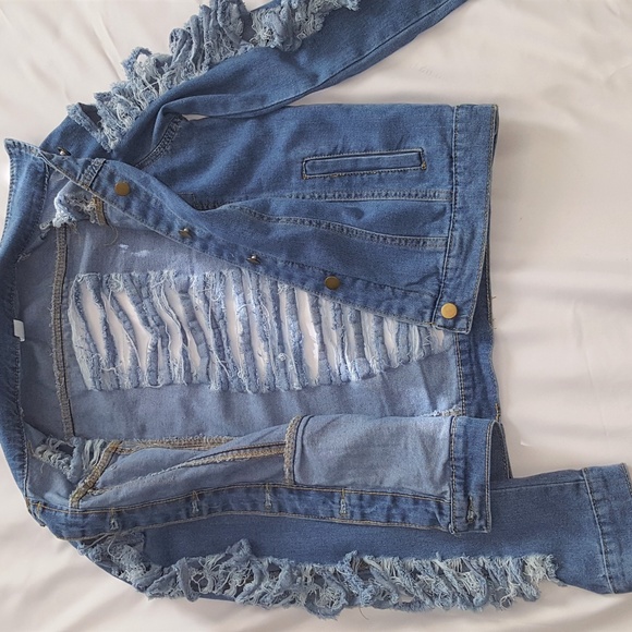 Distressed Jean Jacket - Picture 3 of 5